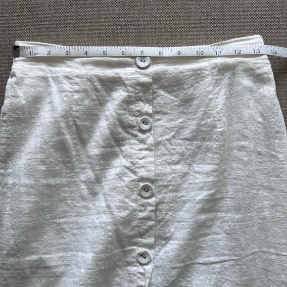 Shein White Button-Down Cotton Midi Skirt - Picture 3 of 9